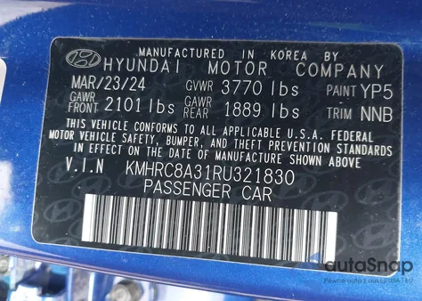 2024 Hyundai Venue Limited z USA, uszkodzony, nr VIN KMHRC8A31RU321830